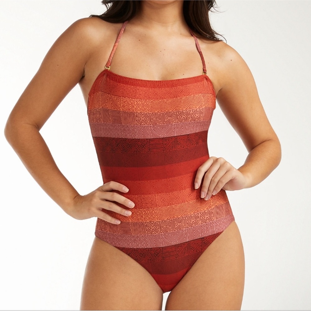 NWT Hermoza Leonor Ombré Tapa 14 Aztec Printed Criss Cross Back